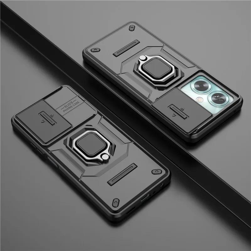 

For OPPO A79 5G Cover For OPPO A79 5G Case 6.72 inch Lens Protection Shockproof Push window Magnetic Holder Bumper For OPPO A79