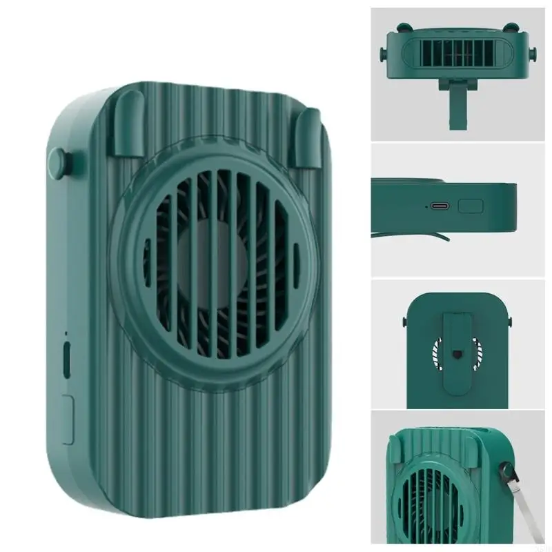 LED Desply Fan Travel Travel Portable USB Fan ، تبريد معلق للعمل الرياضي الصيفي في الهواء الطلق تسلق تسلق