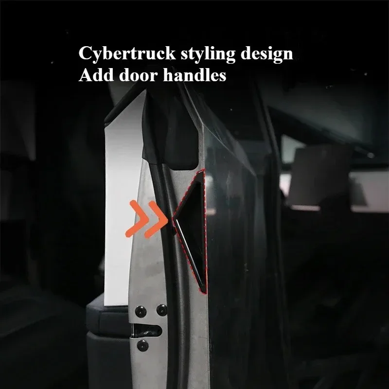 Car Door Edge Protection Handle For Tesla Cybertruck 2025 Anti-collision Strip Door Handle Handprint Resistant Car Accessories