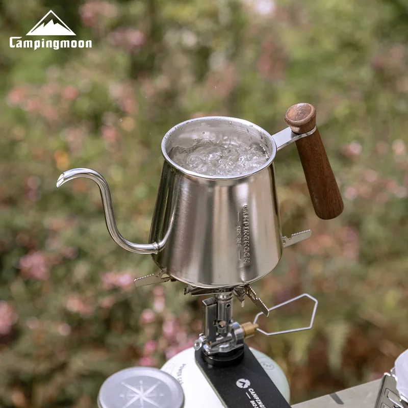 

CAMPINGMOON SW-3 Ультралегкий походный чайник из нержавеющей стали, компактный набор посуды для кемпинга, котелок для воды, аксессуары для кемпинга