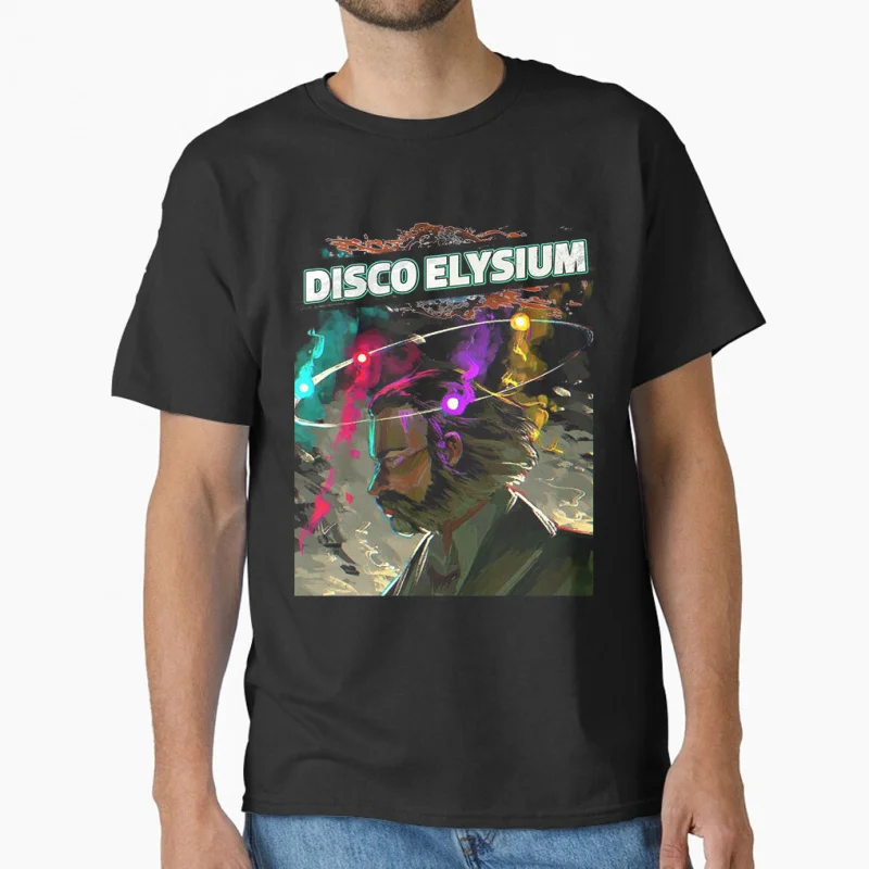 

0731 Funny harry du bois Anime Disco Elysium rpg video game Gift T shirt 100% cotton print large size Tops S-6XL mens clothing