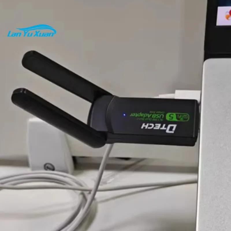 DTECH 2.4G/5G Dual Band 1300M Wireless Network Card AC 1300Mbps Wi-fi Adapter USB for PC Laptop