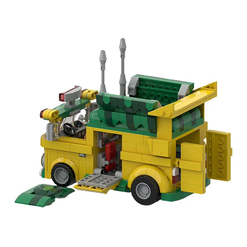 572 pièces – Fourgon de transport MOC personnalisable – Blocs de construction modulaires – Briques technologiques simples et créatives – Jouet de festival DIY – Cadeau
