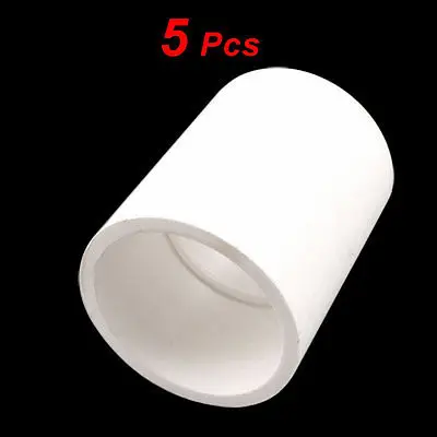 직선 PVC-U 파이프 커넥터, 흰색 피팅, 내경 32mm, 5 개