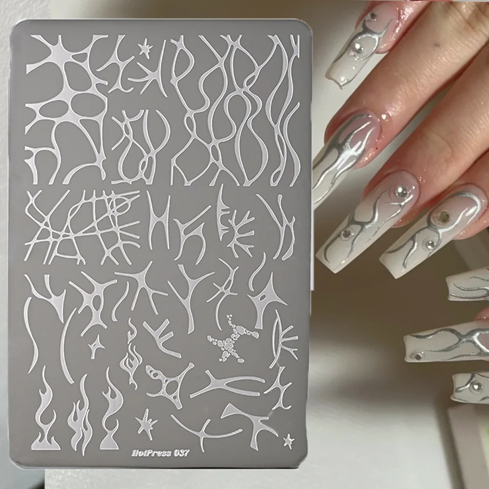 1 Stück Leopardenmuster Nagelstempelplatte Wildtier Zebramuster Nagelschablone Edelstahl Maniküre-Druckschablone 14,5x9,5cm – Detail 12