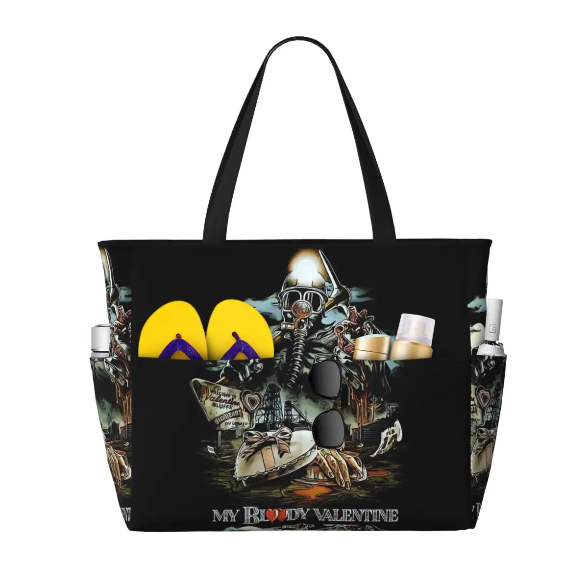 My Bloody Valentine Beach Tote Bag Sport Gym Yoga Duffle Large Tote Bag Women Travel Bag Fitness bag