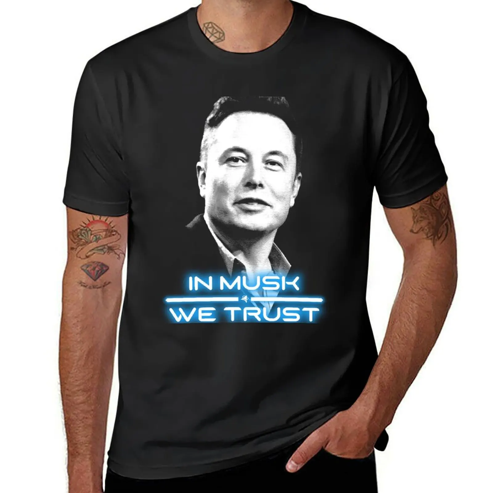 

Elon Musk In Musk We Trust T-Shirt summer top korean fashion oversized aesthetic clothes men t shirts