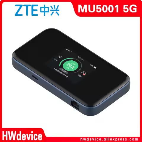ZTE MU5001 5G Pocket WIFI 4G LTE CAT20 WiFi 6 Hotspot MIFI With RJ45 LAN Port 4500mAh battery