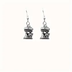 Retro style mini Kitchen tools mixer Coffee maker blender Earrings coffee machine dangle earrings