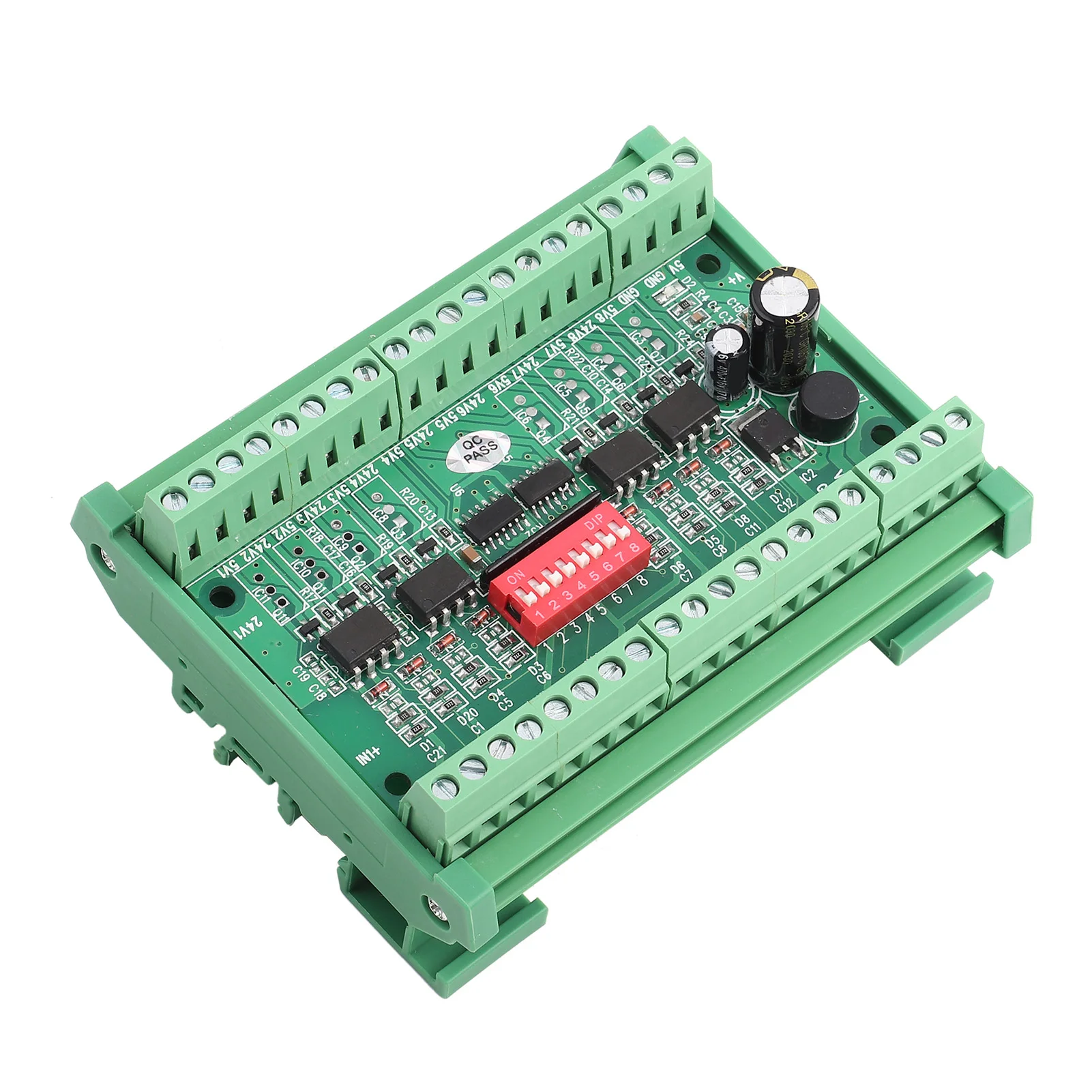 8-Channel NPN/PNP to NPN 5V/24V SquareWave  Conversion Module Level Converter 10MHZ 8-Channel Level Converter Module