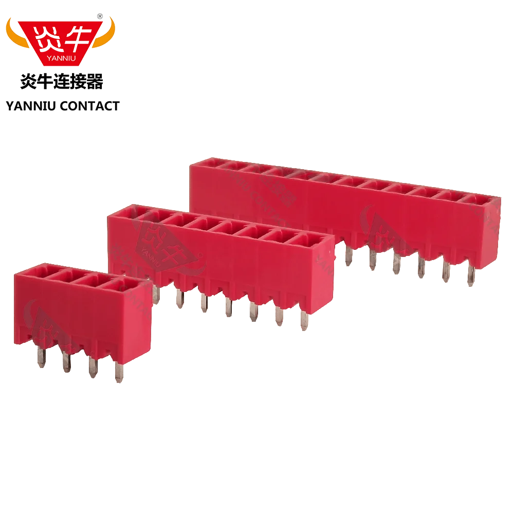 50Pcs KF2EDGV 3.81 2P ~ 12P PCB PLUG-IN TEMINAL BLOCKS 15EDGVC 3.81mm 2PIN ~ 12PIN MC 1,5/ 2-G-3,81  Red YANNIU