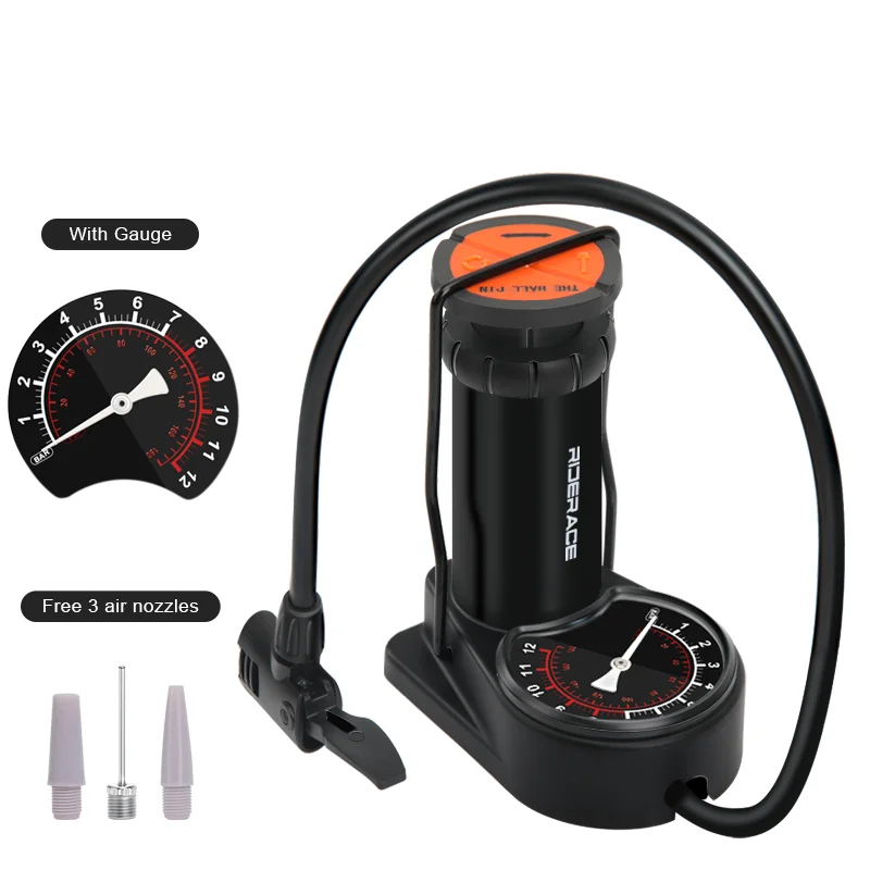 Fahrradpumpe Tragbare MTB Fahrrad Fußpumpen für Presta & Schrader Ventil Rennrad Luftpumpe