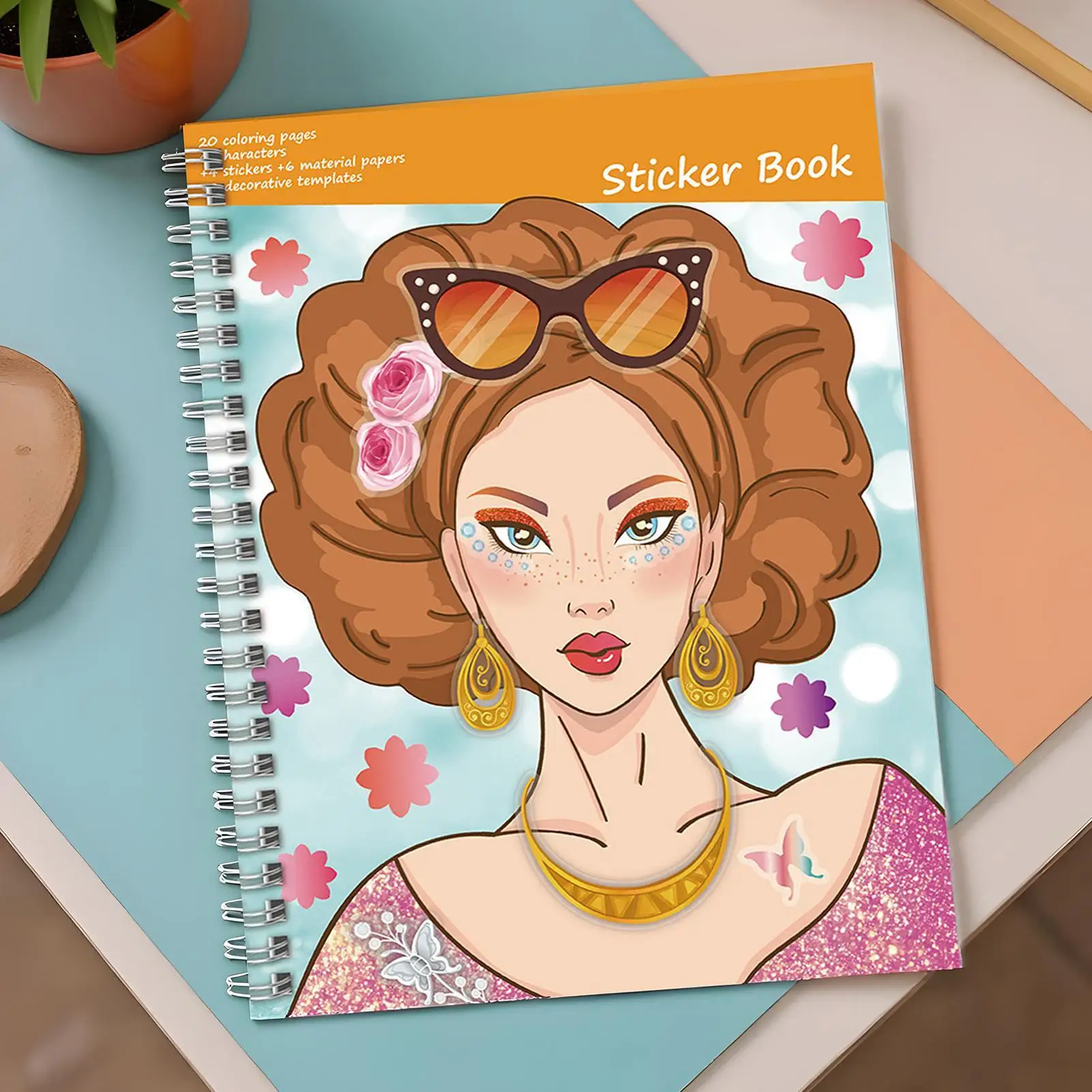 Anzieh-Stickerbuch, Aufkleber, Anzieh-Aktivitätsbuch für Kinder, lehnende Spiele, interaktiv, für Spielzeit, Vorschule, Familie, Jungen und Mädchen