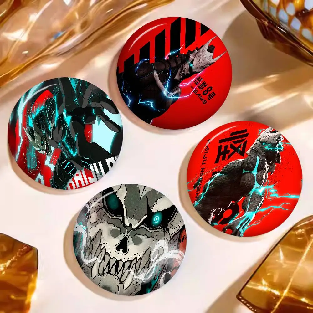 Anime monster K-Kaiju No 8 Tinplate Soft Button Pin Brooch Metal Badge Custom Jewelry Accessories Hat Bag Lapel
