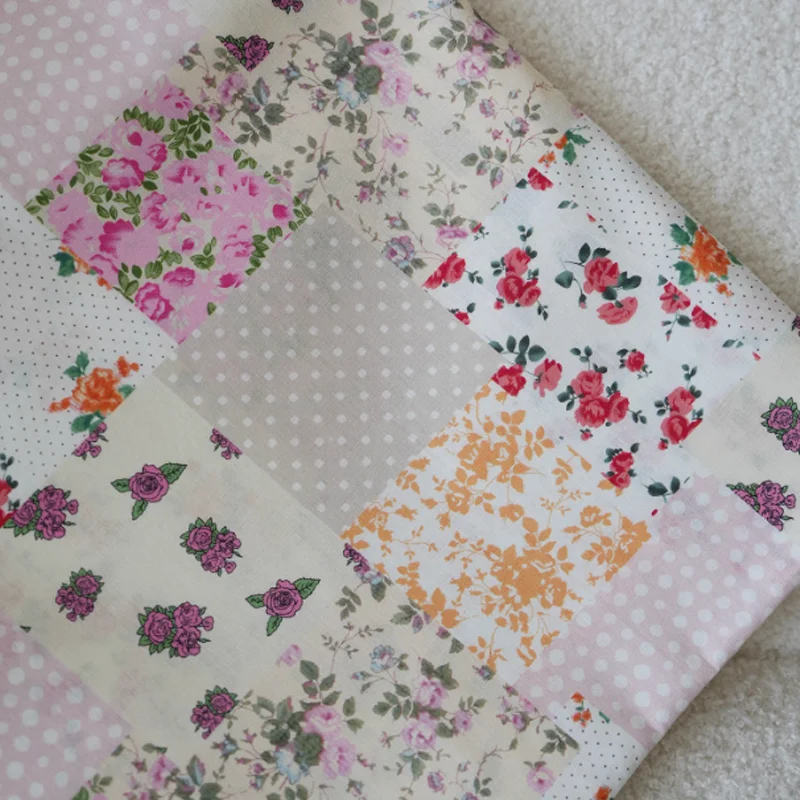 

Fabric Polyester-Cotton Splicing Floral Patterns Pajamas Skirts Shirts Handmade Fabrics