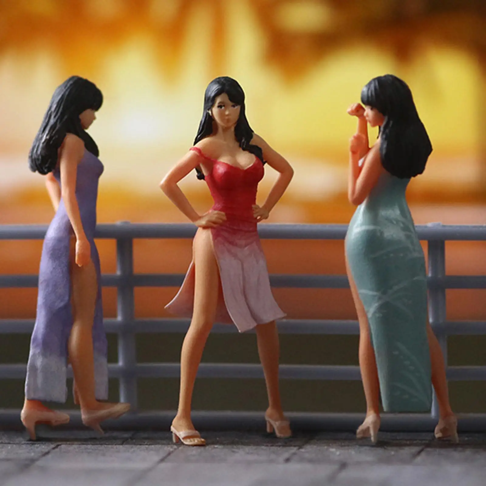 

1 64 Scale People Figures Resin Tiny Figure Models Miniature Scene Props for Dollhouse Diorama Layout