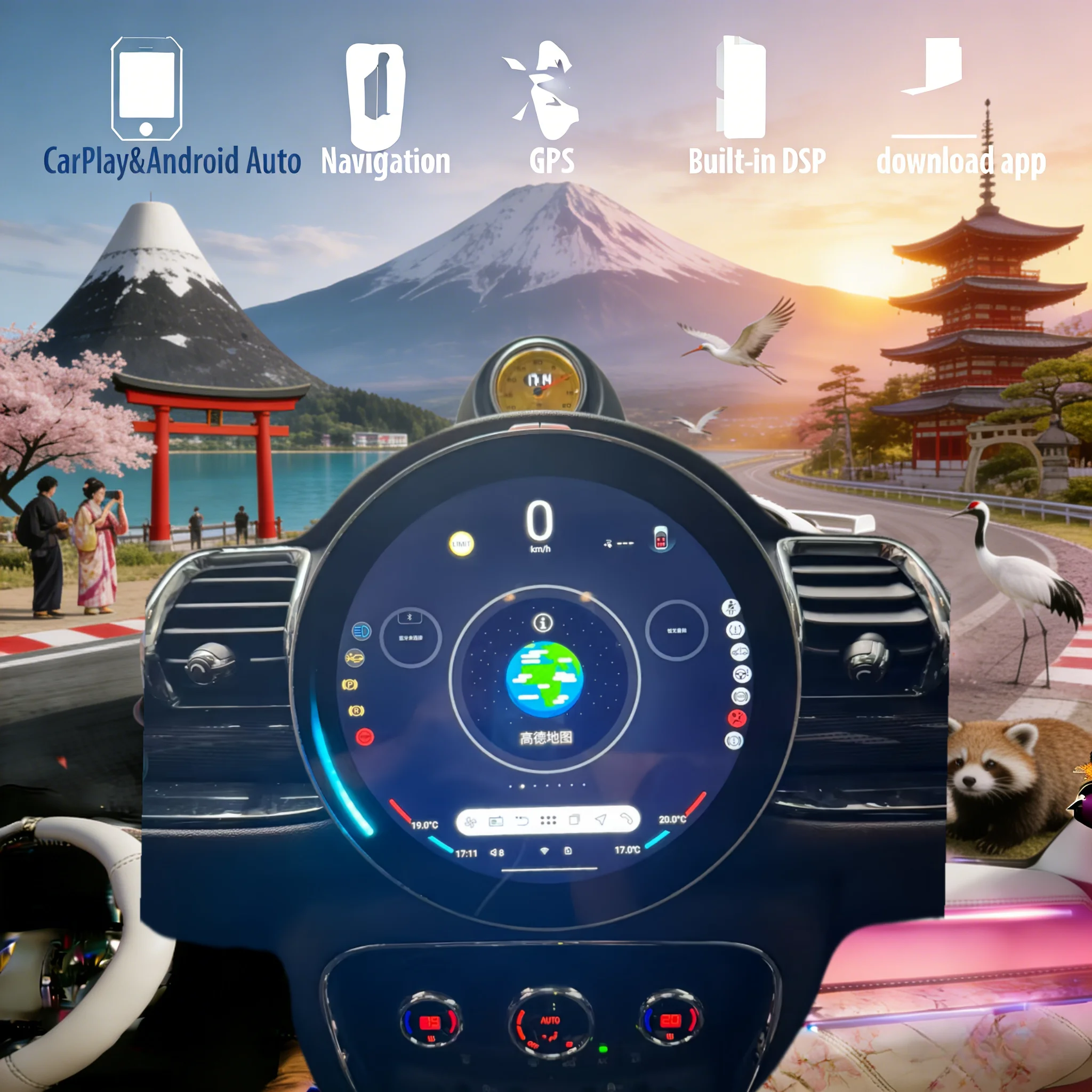 

11,7-дюймовый автомобильный радиоприемник CarPlay Auto Android 14 для BMW Mini Cooper F56 F60 2014 2015-2023, экран, мультимедийный стереоплеер, GPS-накопитель