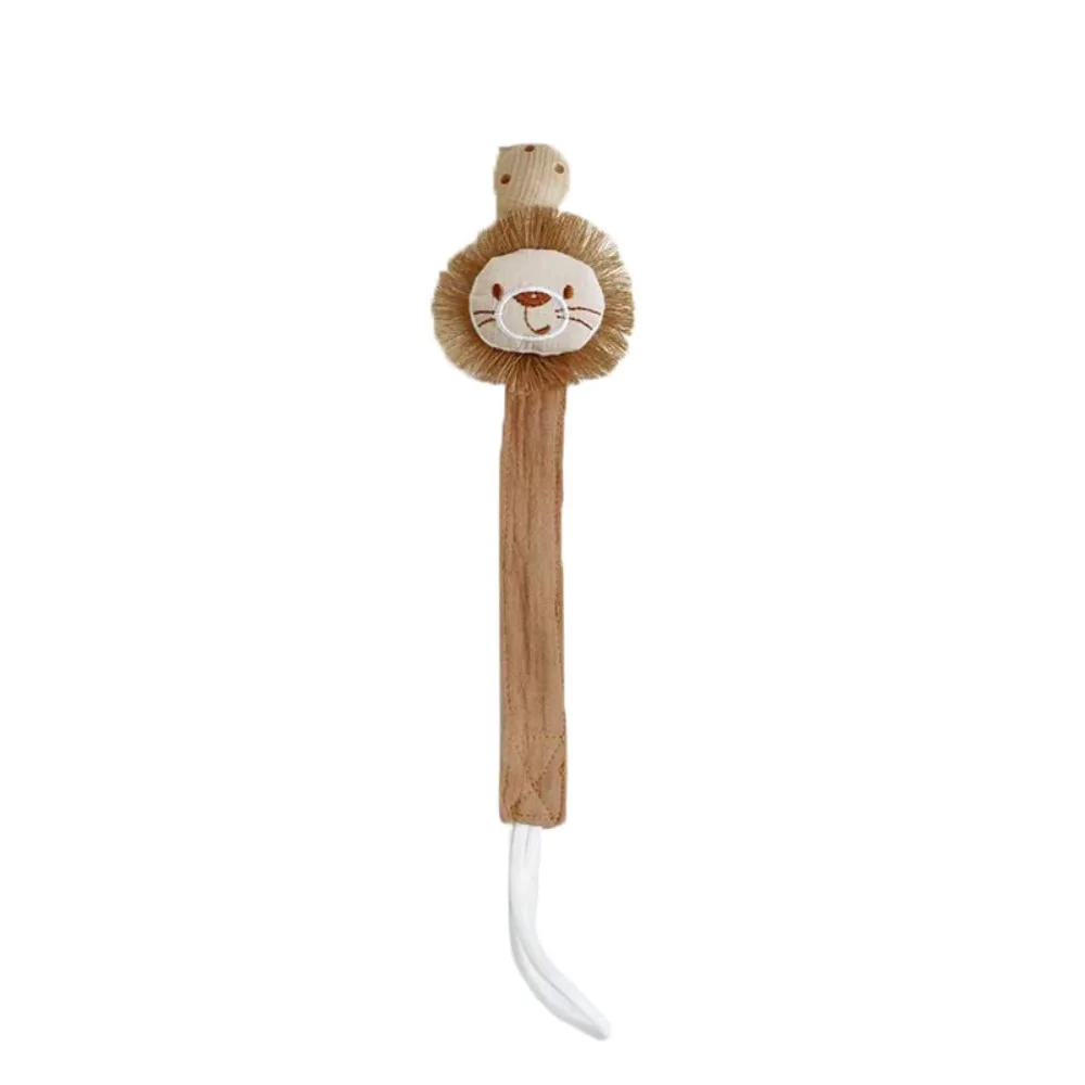 

Cartoon Baby Cloth Pacifier Chain Animals Doll Anti-lost Soother Holder Teether Toys Straps Wood Clips Nipple Holder Clips