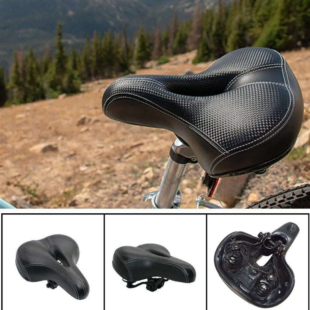 

Thickened Comfort Bike Saddle Seat Double Steel Spring Waterproof Cover Road Cycling Mountain Biking Most Comfortable Bicycle