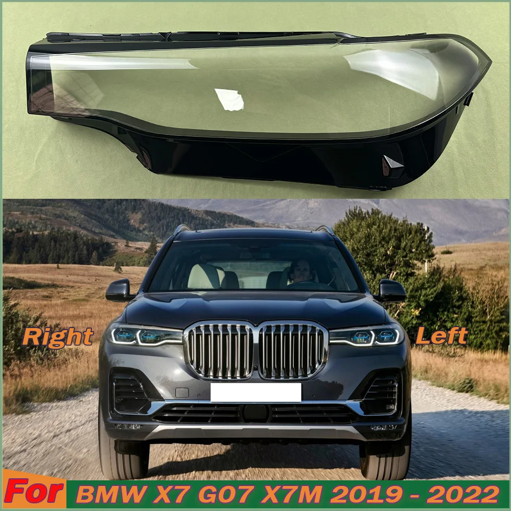 

For BMW X7 G07 X7M 2019 2020 2021 2022 Headlamp CoverTransparent Mask Headlight Shell Lens Plexiglass Replace Original Lampshade