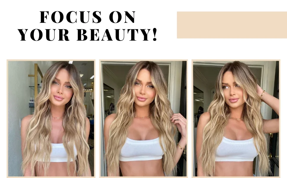 Cosplay Blonde Damenperücken Ombre Blonde Lockige Perücke im Ausverkauf Leimlose Rosa Schwarz Lila Perücke Damen Synthetische Wigund – Detail 2