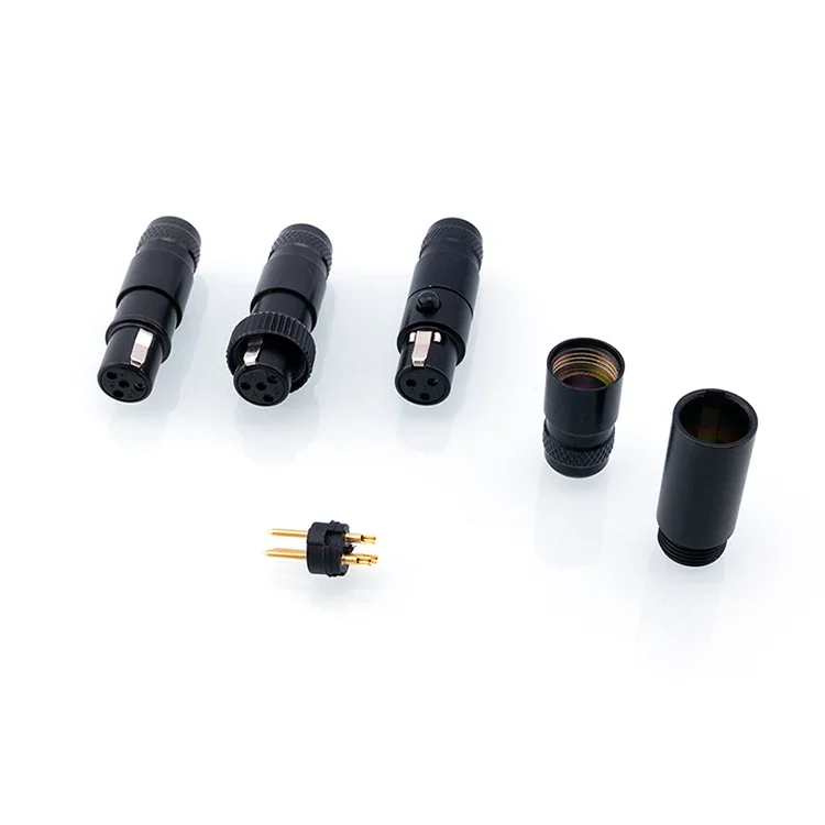 Mini XLR 3/4Pin męska wtyczka żeńska XLR złącze mikrofonu audio MIC do lutowania kabli prosty adapter monitor wtyczka zasilania TA4F