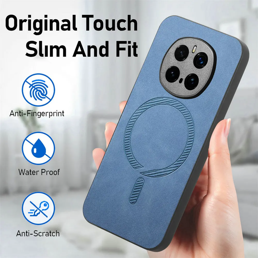 Honor Magic 8 7 Pro 6 Lite 5G Luxury Case Leather Back Panel for  Honor Magic7 Pro Case Phone Magic6 8 Pro Magnet Cover