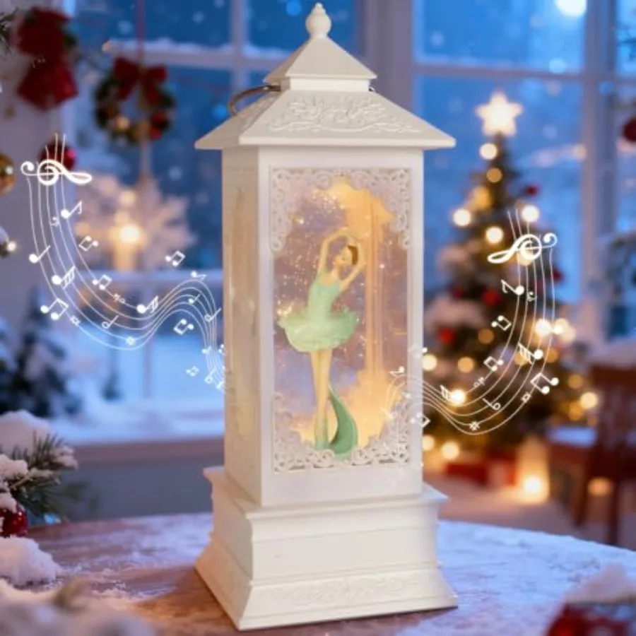 360° Rotating Ballerina Figurine Music Box Light for Present, Women,,Mom, Daughter, Granddaughter, ChristmasandBirthday Present