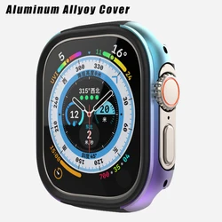 Titanium Color Cover for Apple Watch Ultra 49mm Zinc Alloy Matte Waterproof Protector Aluminum Metal Case IWatch Series Ultra 49