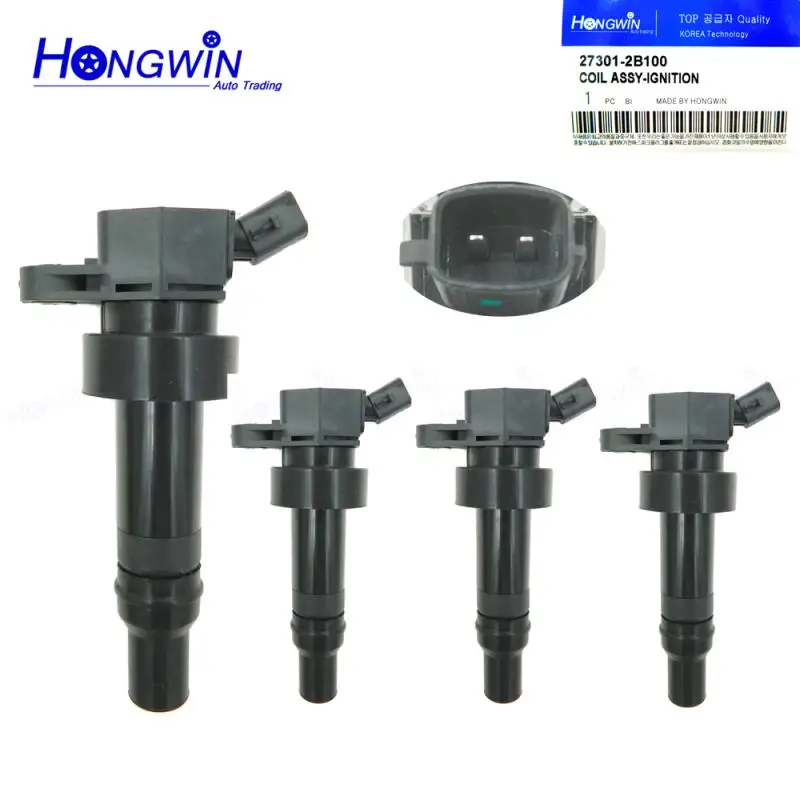 4 Pcs 27301-2B100 Ignition Coil For KIA Rio Soul 2012-2014 1.6L Hyundai Accent Veloste 27301-2B100 27301 2B100 273012B100