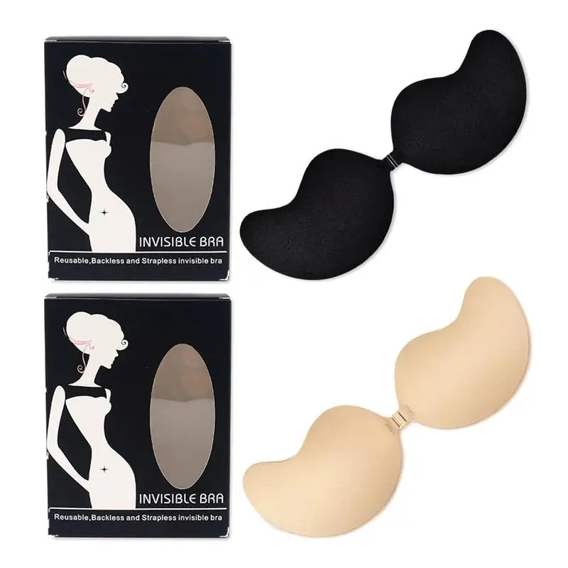 Backless Strapless Bra Silicone Strapless Reusable Bra Adhesive Push-up Dress Bra Mango Cup Design Bra For Backless Dress