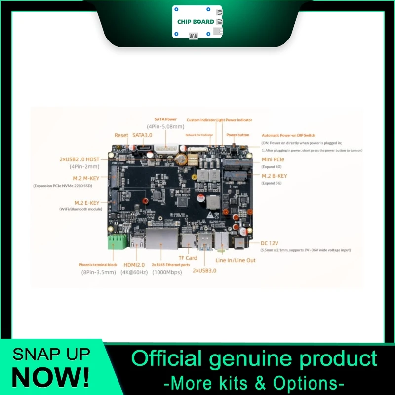 Firefly AIBOX PRO KIT RK1828 M50 Edge AI Board, M.2 Accelerator Module for Large Model Applications