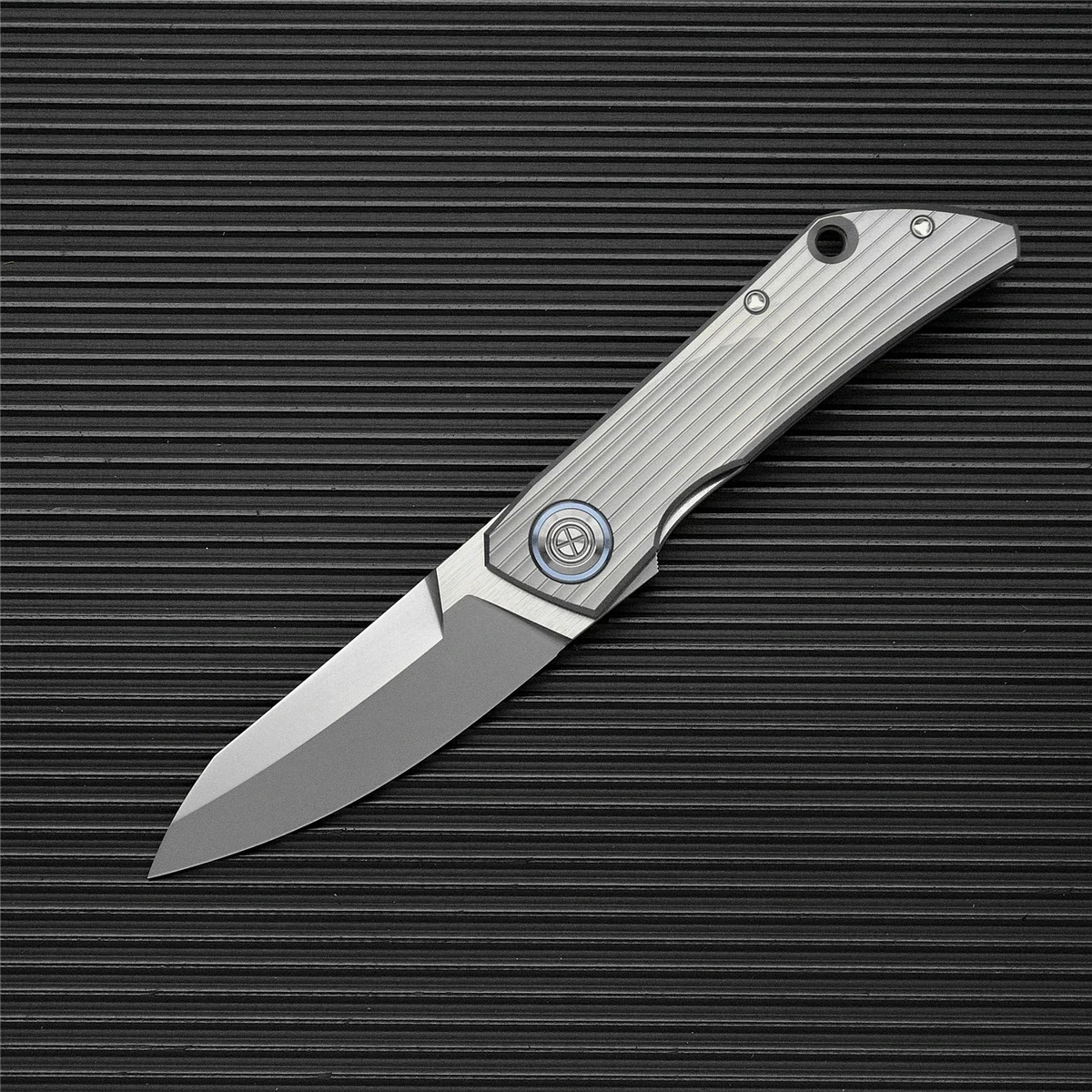 Kanedaiia Fat Folding Knife M390 Blade CF Titanium Alloy Handle Outdoor Camping Hiking Rescue Defense Tool EDC Fruit Knife