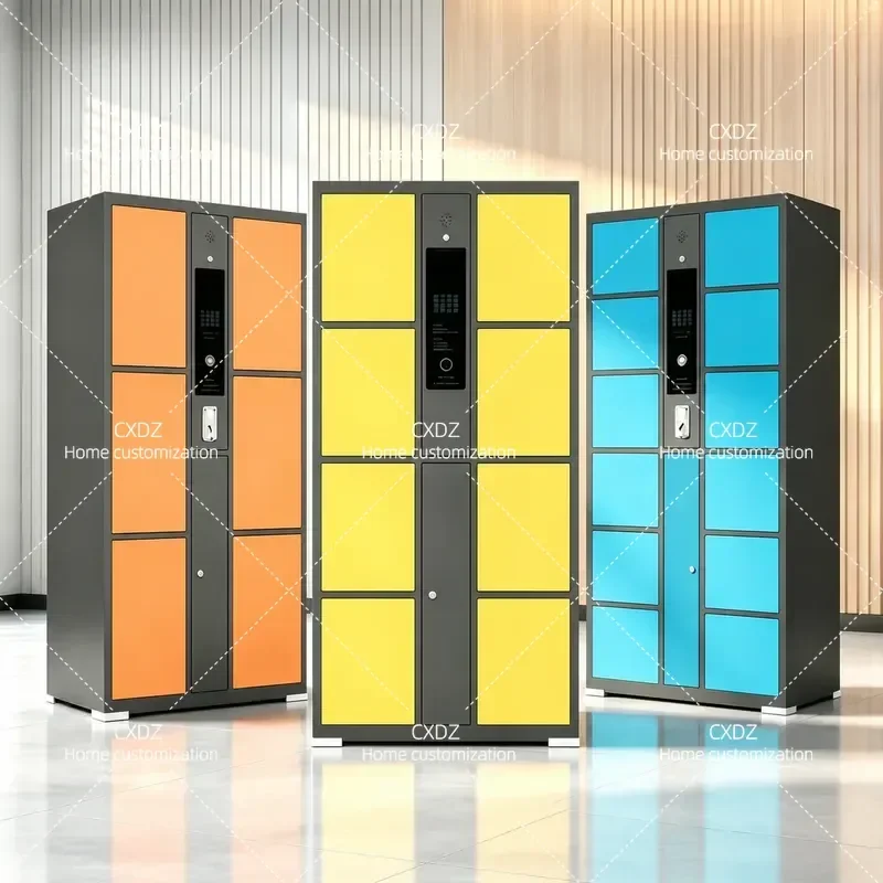 Smart Electronic Deposit Box with Facial Recognition Fingerprint Barcode Swipe WeChat Payment Storage Cabinet for Supermarket