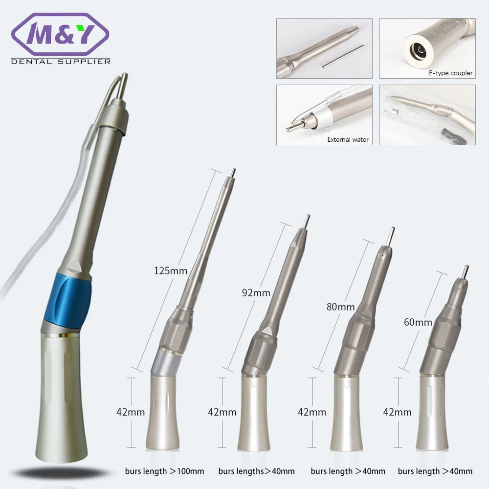 Free Shipping Dental Surgical 20 Degree External Water Spray  1:1 Direct Drive Dentists Equipment