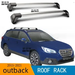 FOR SUBARU OUTBACK (BS) 2015-2021 Car bald section mute section cross bar load bar aluminum alloy roof box