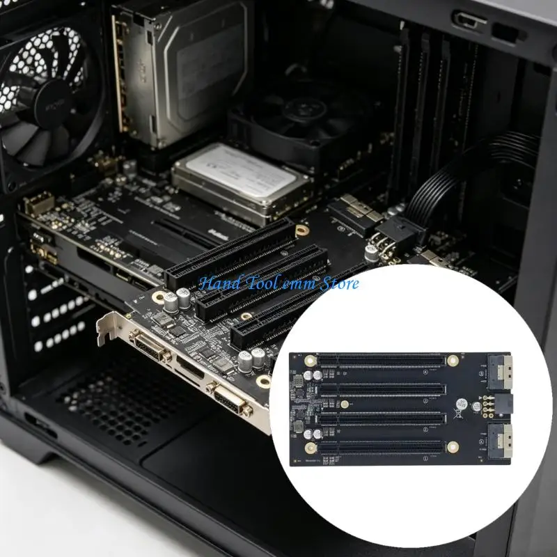 H37F PCIe4 0 X4X4X4X4 Divider Board For External Video And Device Expansion