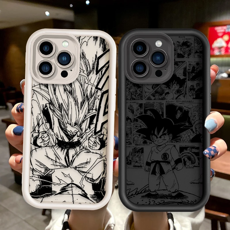 Dragon Balls Saiyans Gokus 3 For Apple iPhone 15 14 13 12 11 Mini XS XR X 8 7 Pro Max Plus Soft Eye Ladder Phone Case