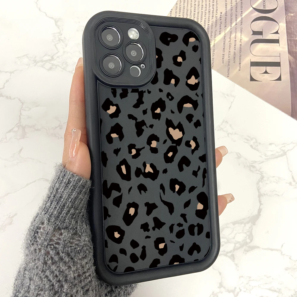 Fashion Leopard Print Phone Case for OPPO A98 A95 A78 A76 A74 A72 A58 A55 A54 A53 A38 A33 A31 A17 A16 A15 4G 5G Capa