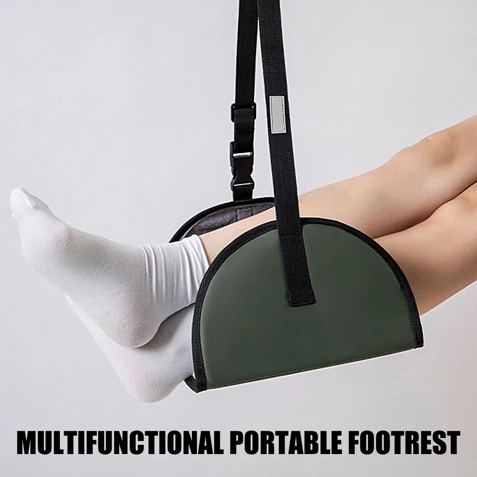 Amaca per piedi per aereo Imbracatura per piedi regolabile per viaggi lunghi sotto la scrivania Comfort per gambe Supporto per poggiapiedi per altalena per auto per il treno di casa