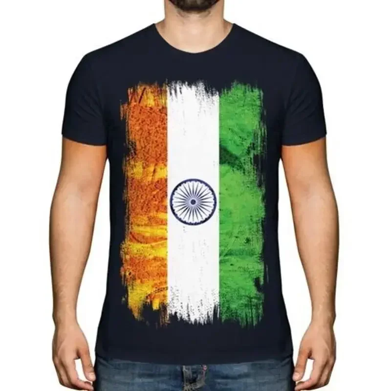 Indien Grunge Flagge Herren T-Shirt Bharôt Bh ? Rata Rat Indiy ? Indisch