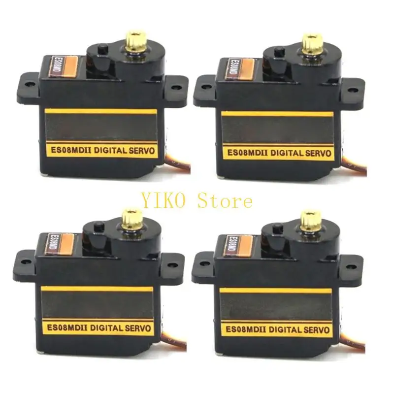 K32C Gear Drive Mini Digital Servo, ES08MDII Digital Model Part with 3-Wire Cable for Aircraft, Vehicle, Rotorcraft Use
