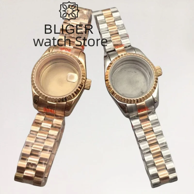 BLIGER 26mm watch case Gold Silver Rose gold Stainless steel case Sapphire glass for NH05 NH06 NH05A NH06A Automatic Movement