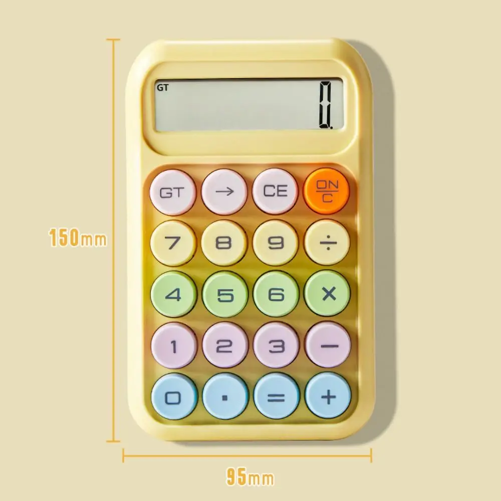 12 رقمًا لون الحلوى آلة حاسبة مضادة للانزلاق لوحة المفاتيح الميكانيكية آلة حاسبة حسابية لطيف دائم آلة حاسبة جيب صغيرة #5