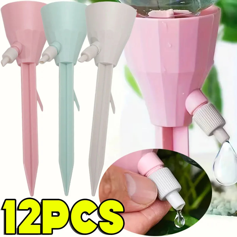1/12pcs Automatic Drip Irrigation System Self Watering Adjustable for Flower Plants Greenhouse Garden Auto Water Dripper Device
