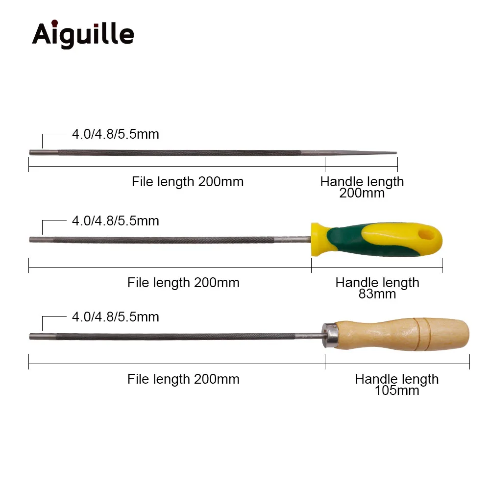 Aiguille Flat Woodworking Sanding Tools Assorted Files Steel Files Triangular Semi-circle Mini Shaping Assorted Files 