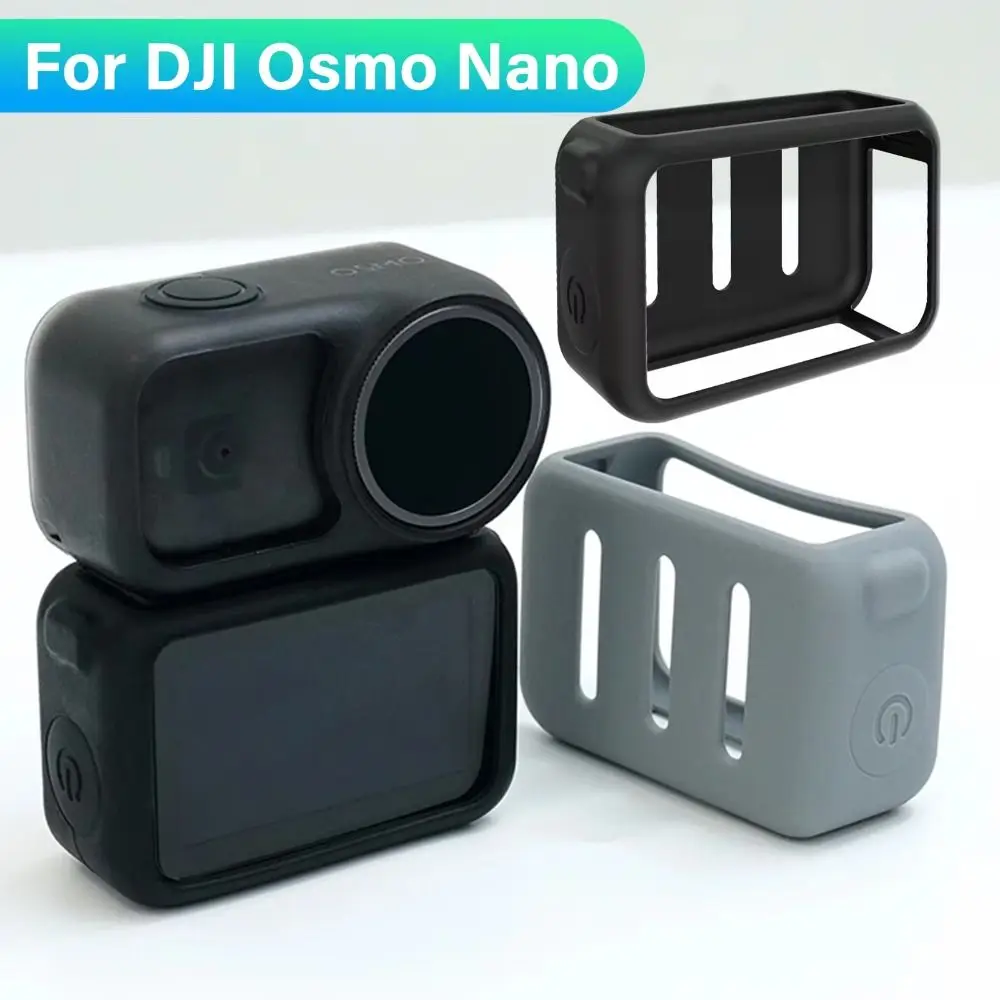 حافظة واقية من السيليكون الناعم مضادة للخدش ومضادة للصدمات غطاء الجسم لملحقات كاميرا DJI Osmo Nano Action