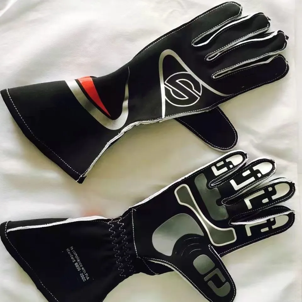 Перчатки для гоночных автомобилей с логотипом FIA SPaCo, силиконовые нескользящие перчатки для картинга, перчатки для гонок на мотоциклах, спортивные перчатки для дрифта