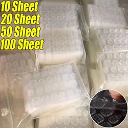 2400pcs/100 Sheets Double-Sided Nail Glue Stickers Transparent Jelly False Nail Tips DIY Nail Art Self-Adhesive Tabs Tools