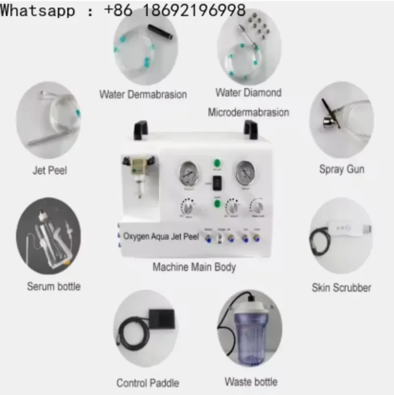 Water Jet Peel Small Bubble Instrument Microdermabrasion Oxygen for Skin Rejuvenation Acne Blackhead Removal Facial Treatment